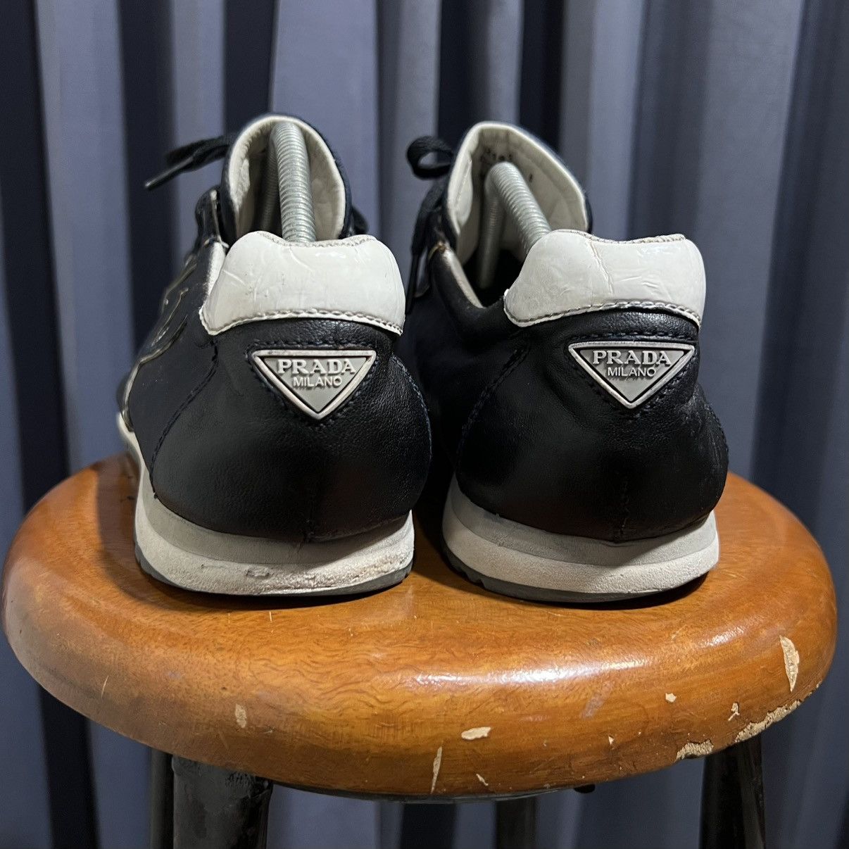 Prada Prada milano Leather Black Sneakers Size US 8 / EU 41 - 4 Thumbnail