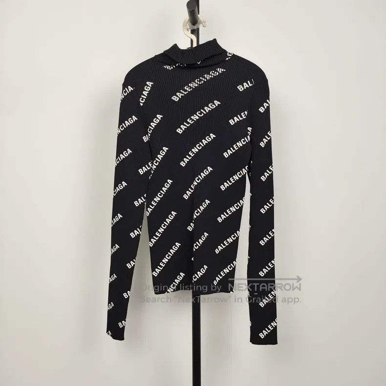 Balenciaga Balenciaga Long Sleeve Knit Top Size US S / EU 44-46 / 1 - 1 Thumbnail