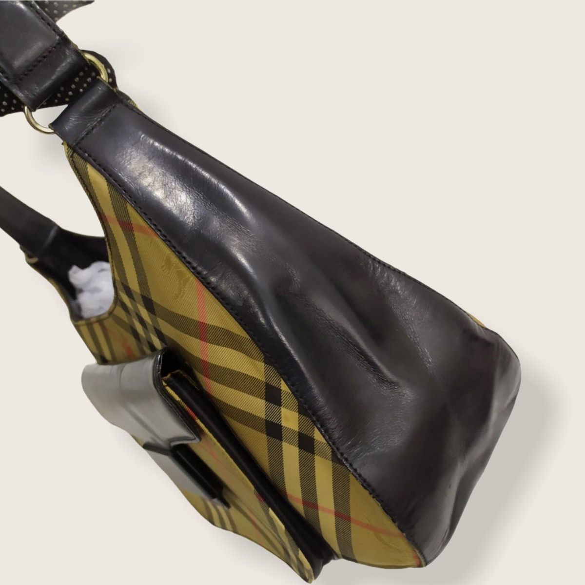 Burberry ‼️LASTDROP‼️BURBERRY NOVA CHECK SHADOW LEATHER SHOULDER BAG Size ONE SIZE - 4 Thumbnail
