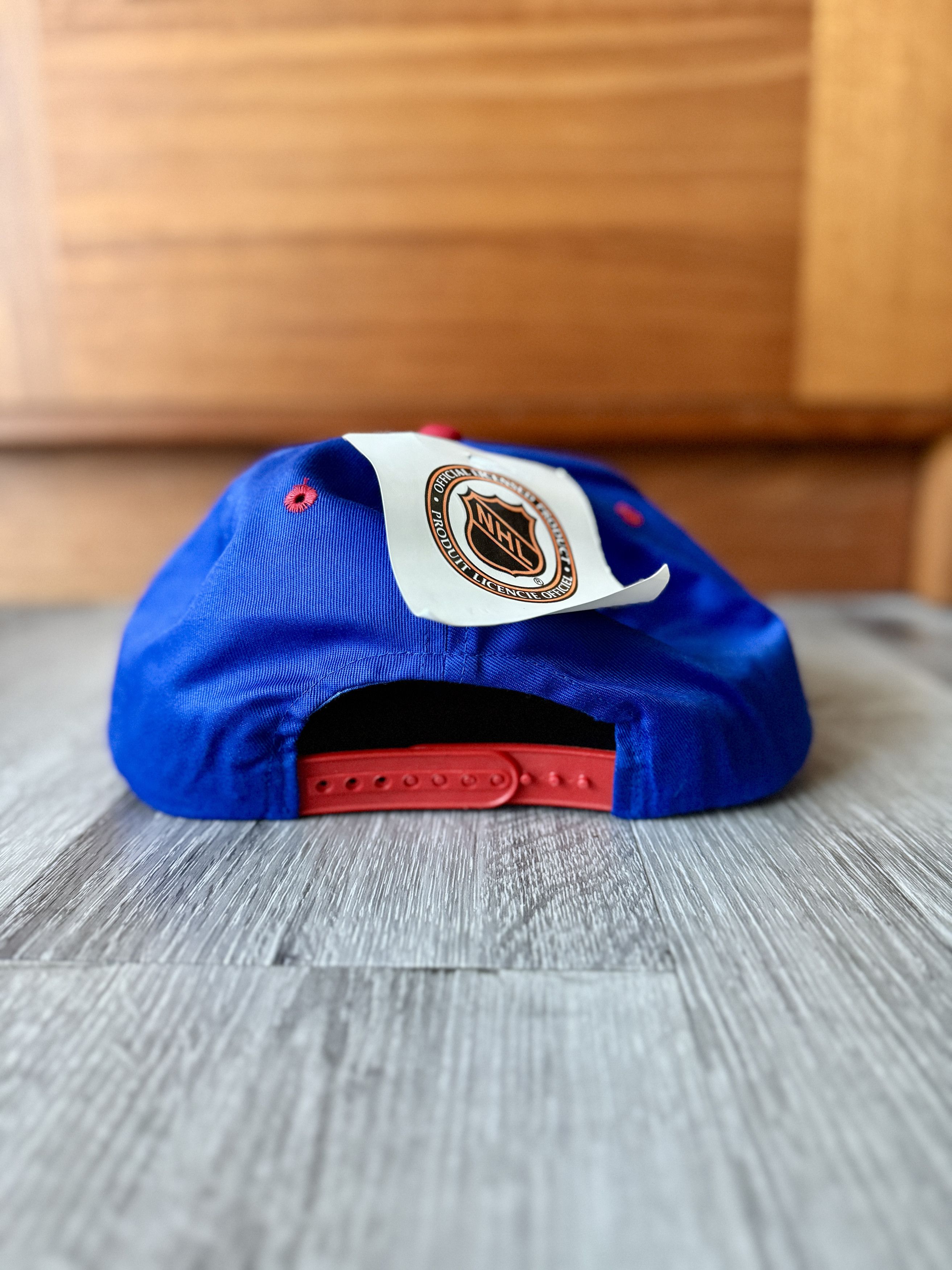NHL Vintage 90s New York Rangers NHL Snap Back Hockey Hat NWT Size ONE SIZE - 3 Thumbnail