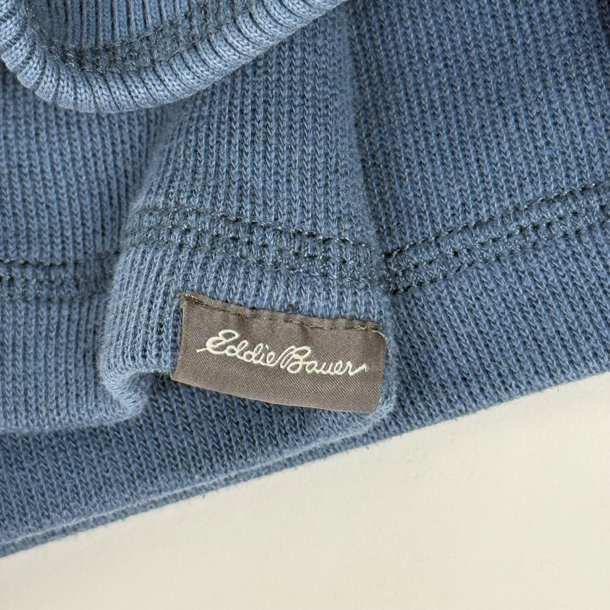 Eddie Bauer Eddie Bauer Men's 1/4-Zip Cotton Sweater Blue Size L Size US L / EU 52-54 / 3 - 5 Thumbnail