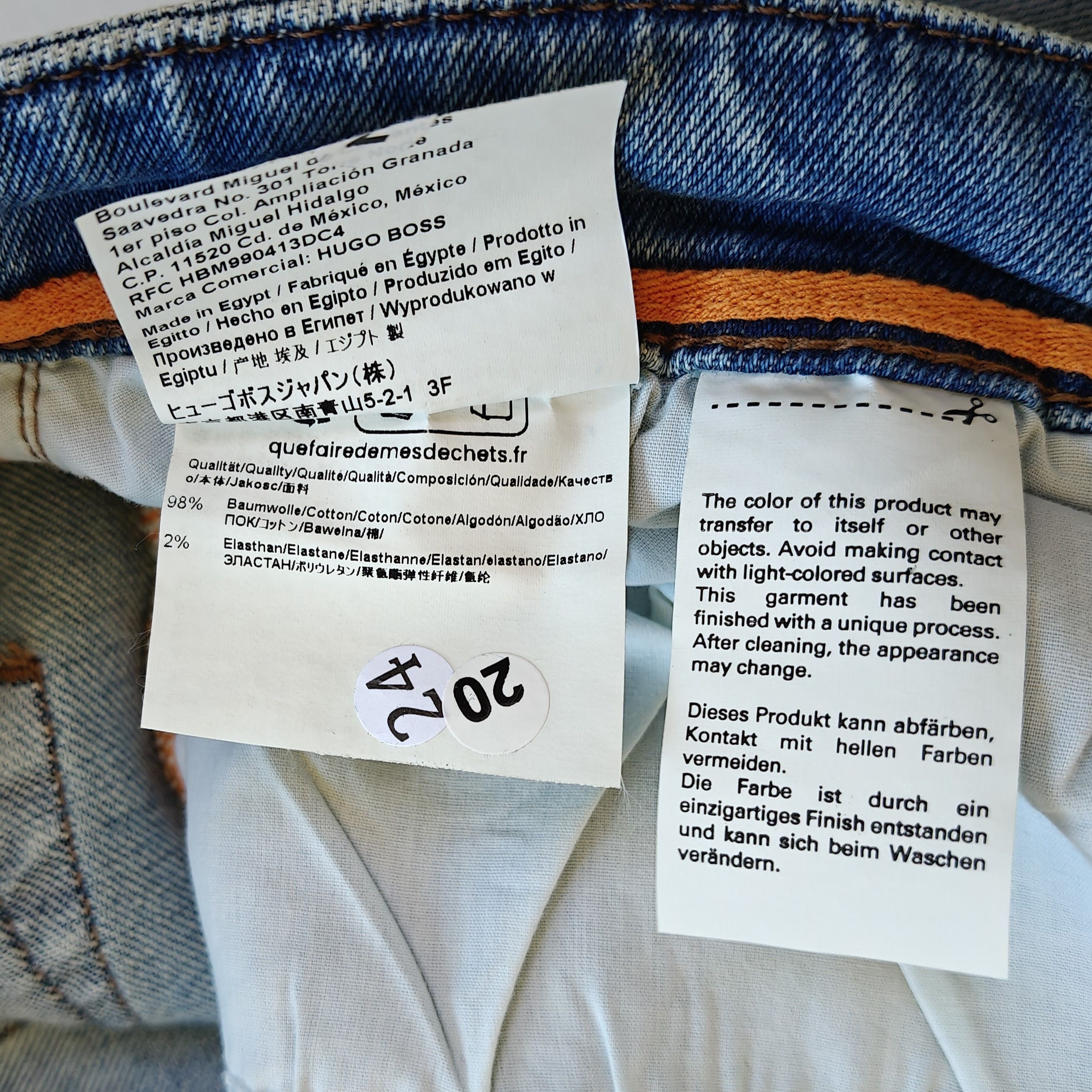 Hugo Boss HUGO BOSS RE.MAINE Regular fit Jeans Free Shipping T/6107 Size US 33 - 7 Thumbnail