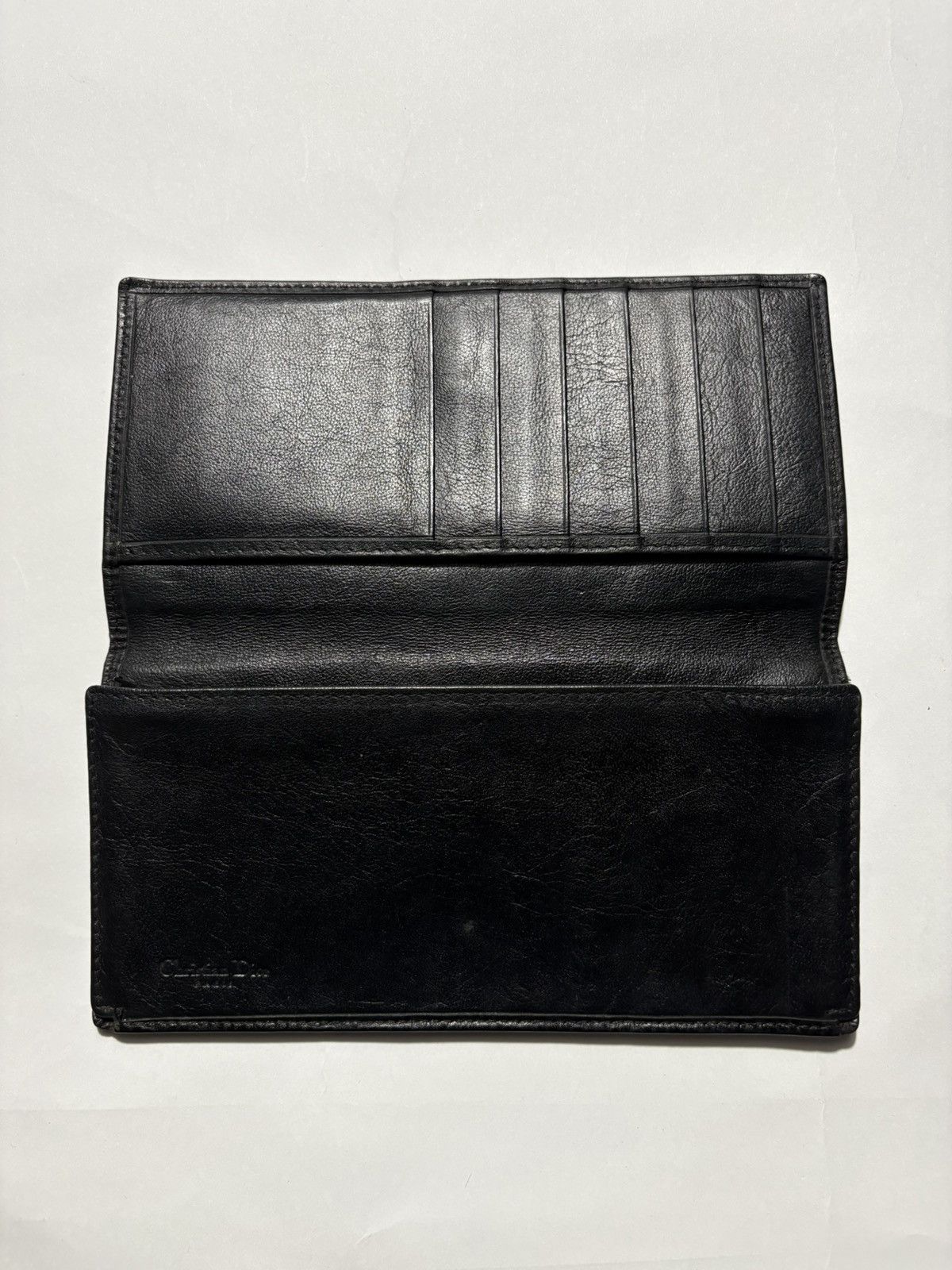 Dior VINTAGE CHRISTIAN DIOR CD LOGO EMBLEM LEATHER LONG WALLET Size ONE SIZE - 5 Thumbnail