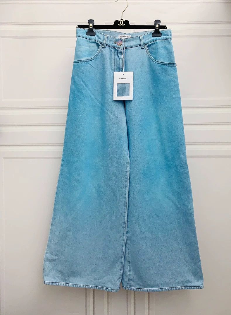 Chanel Chanel 24C denim wide-leg pants Size 25" / US 0 / IT 36 - 1 Thumbnail