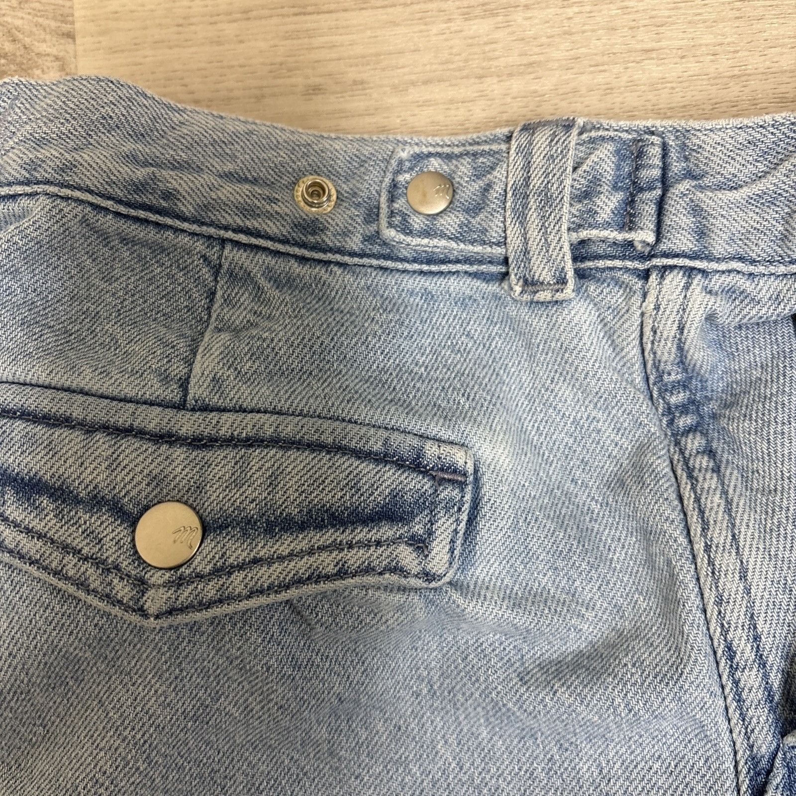Madewell Madewell Jeans Womens 26 Blue Low Slung Cargo Wide Leg Stone Size 26" / US 2 / IT 38 - 10 Thumbnail