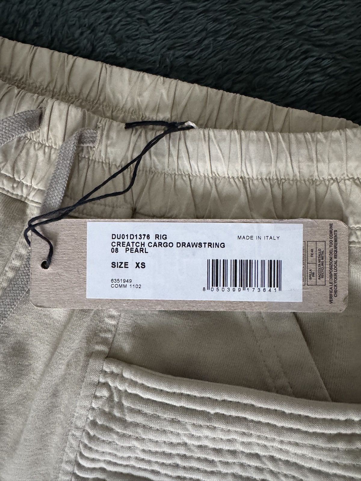 Rick Owens Drkshdw Rick Owens Creatch Cargo Pants Drkshdw Pants Pearl White XS Size US 28 / EU 44 - 7 Thumbnail