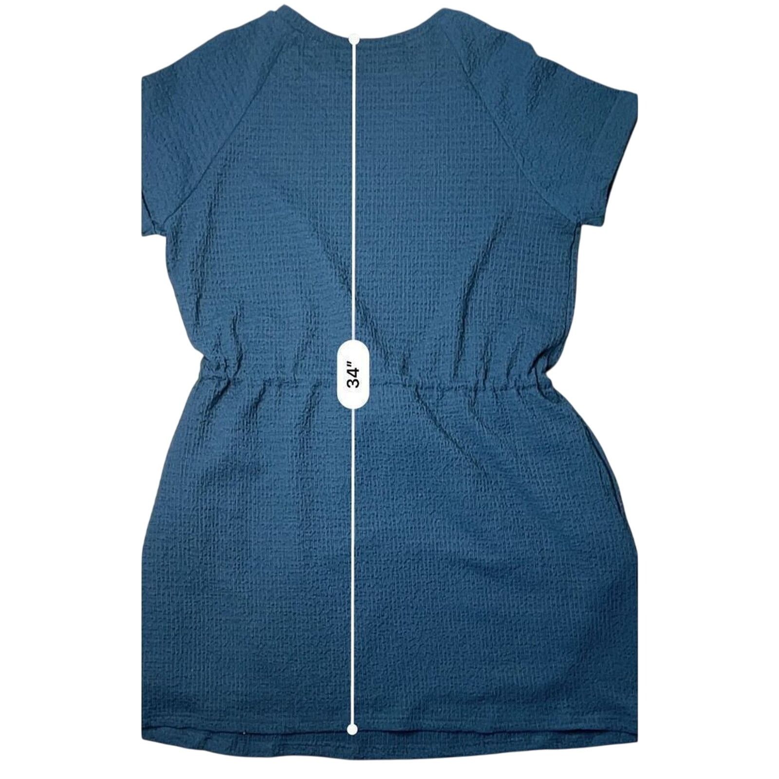 Other Cupshe Blue Crinkle Dress Cover Up LARGE Bohemian NWT Size L / US 10 / IT 46 - 9 Thumbnail
