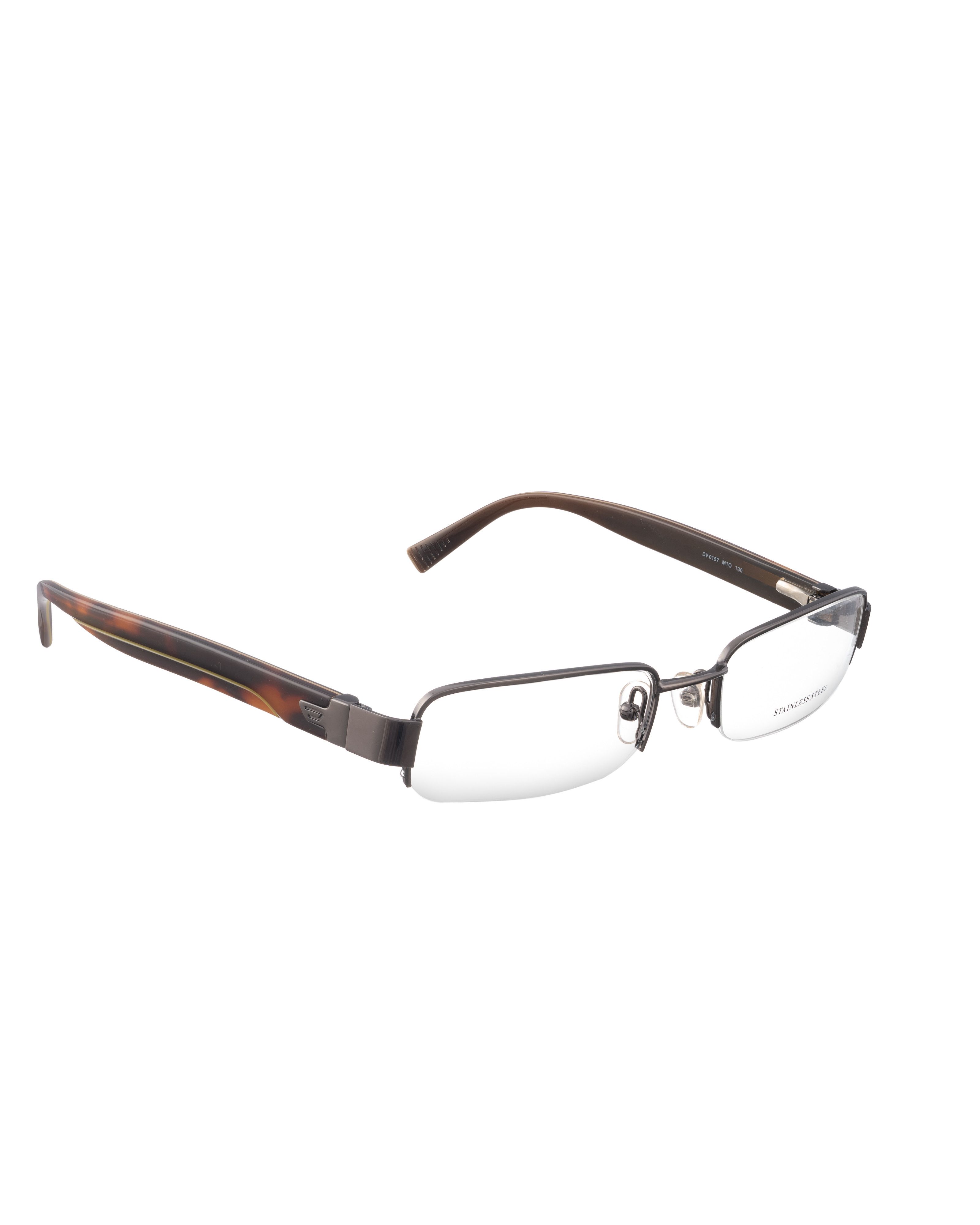 Diesel Diesel 00s Half Rim Metal & Havana Brown Glasses Size ONE SIZE - 3 Thumbnail