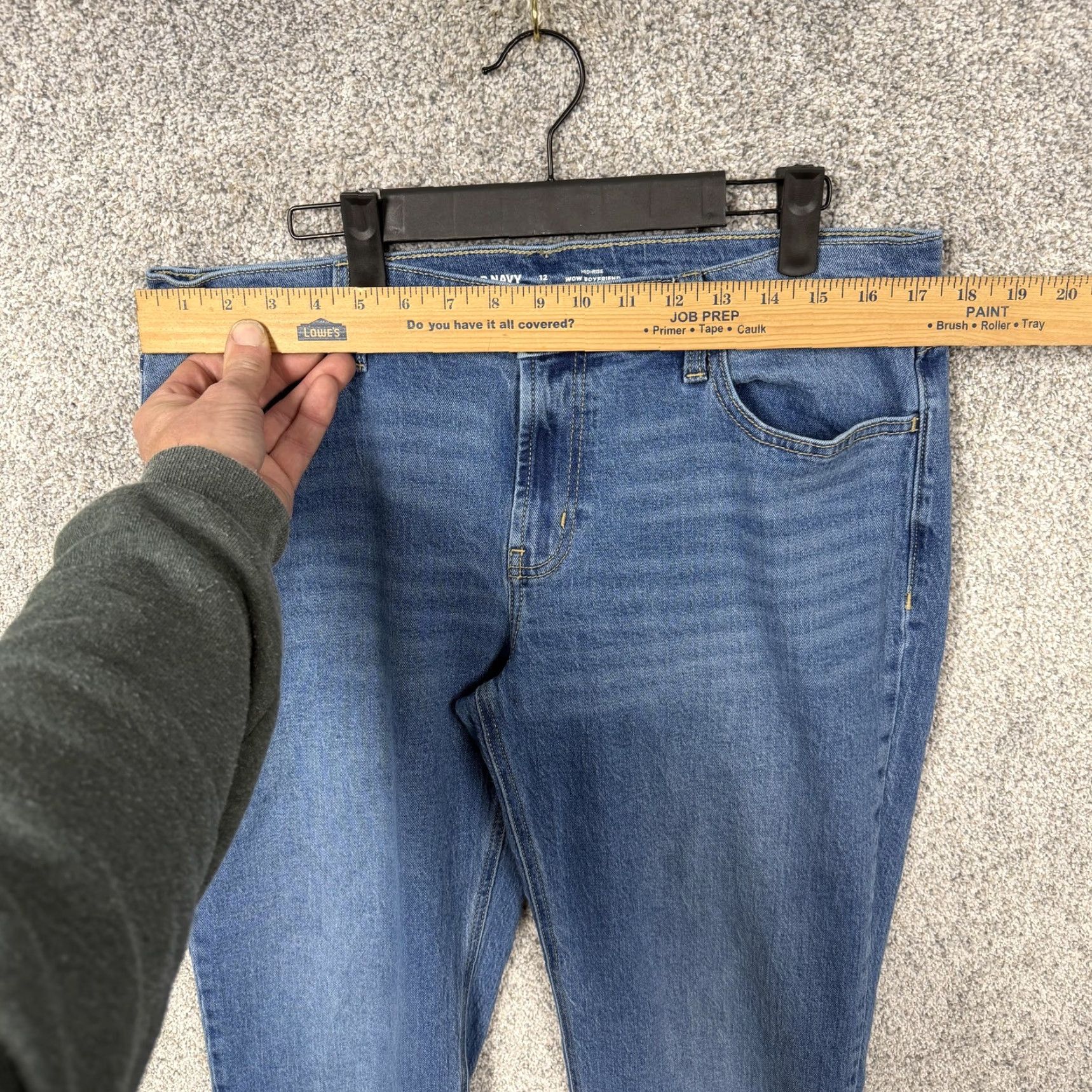 Old Navy Old Navy Jeans Womens Size 12 WOW Boyfriend Mid Rise 35 in Inseam 28.5 in Blue Denim Stretch Pocket Casual Modern Regular Tapered Halloween? Size 34" / US 12 / IT 48 - 2 Thumbnail