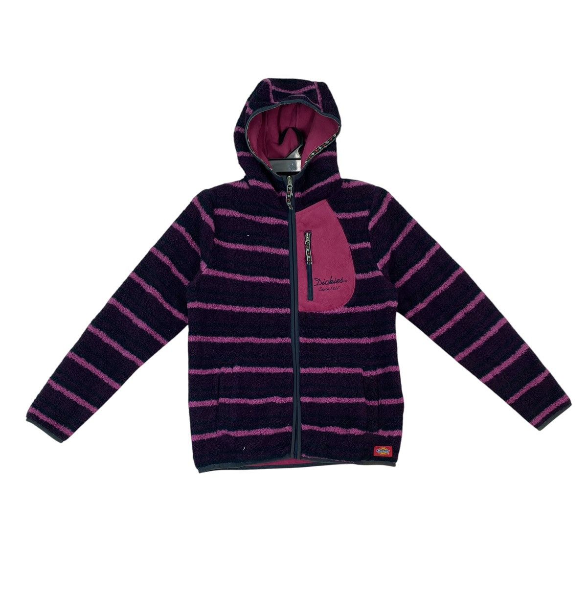 Rare Dickies quick pocket stripe design fleece jacket