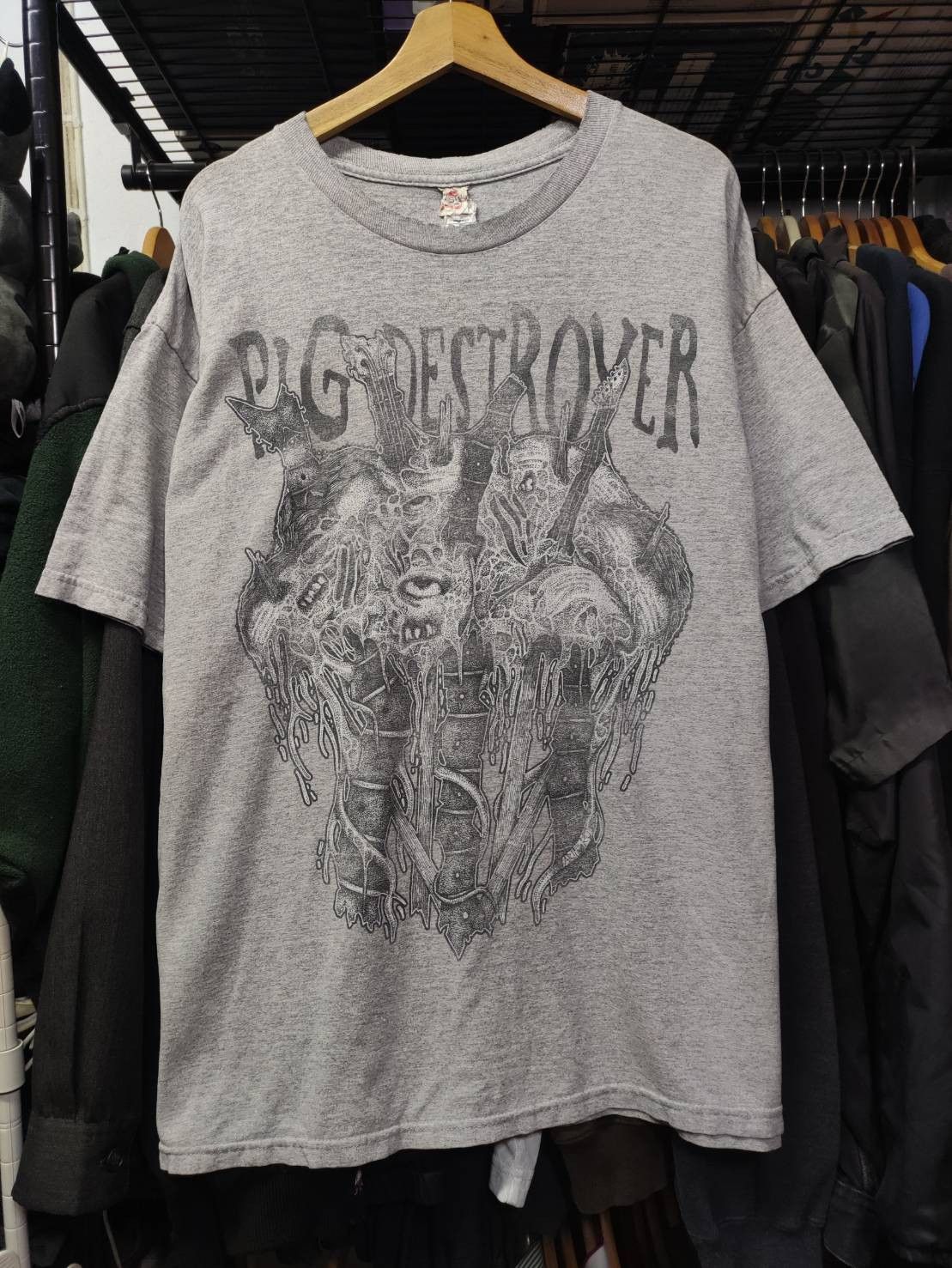 Band Tees Vtg 00's Pig Destroyer Band Promo T-Shirt Size US L / EU 52-54 / 3 - 2 Thumbnail