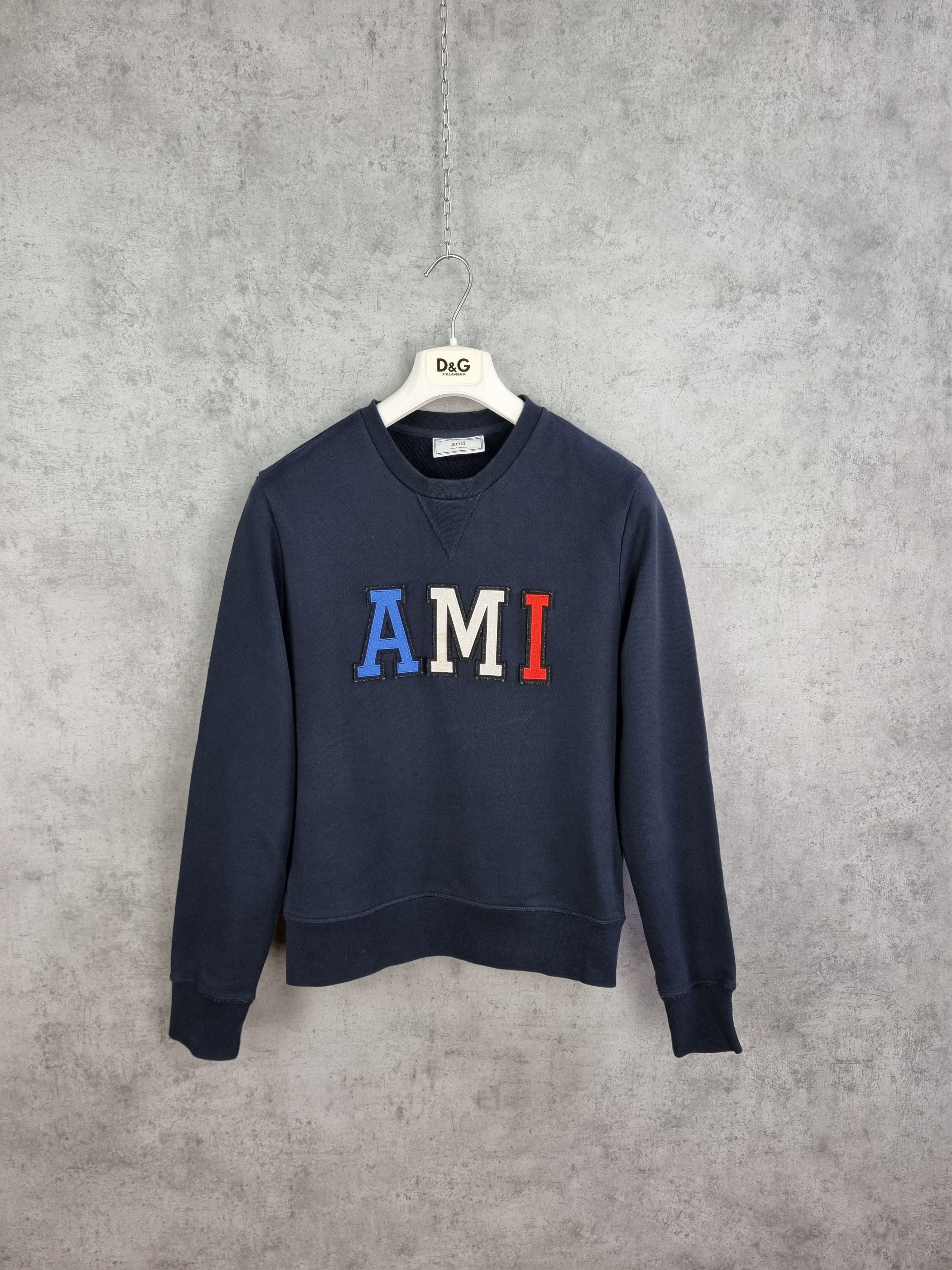 AMI AMI Spellout Embroidered Big Logo Sweatshirt Size S / US 4 / IT 40 - 1 Thumbnail