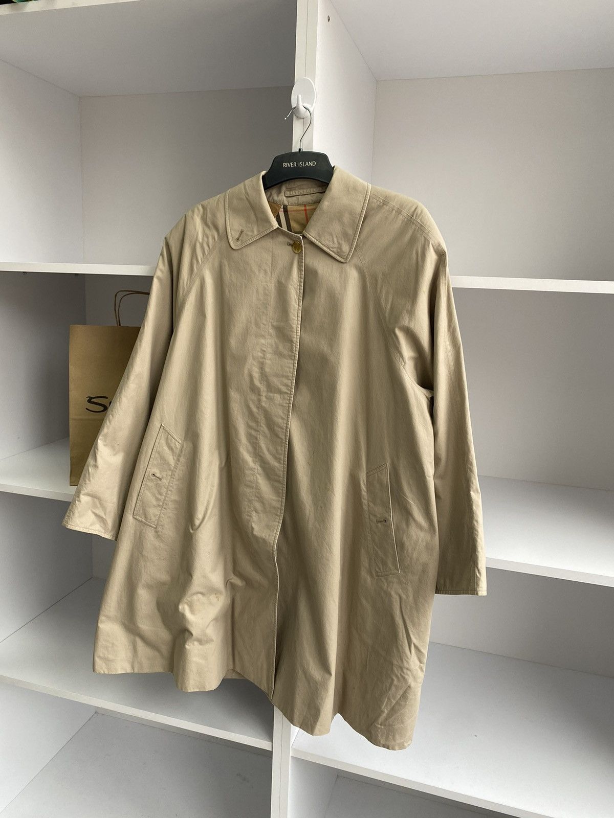 Burberry × Vintage Vintage Burberry Nova Check Beige Coat Size US S / EU 44-46 / 1 - 3 Thumbnail