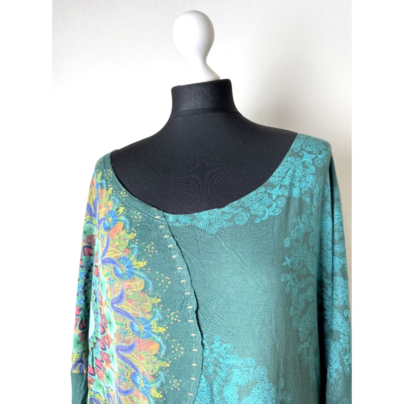 Desigual Desigual Green Long Sleeve Tunic Shirt L Womens Mens? Size L / US 10 / IT 46 - 2 Thumbnail