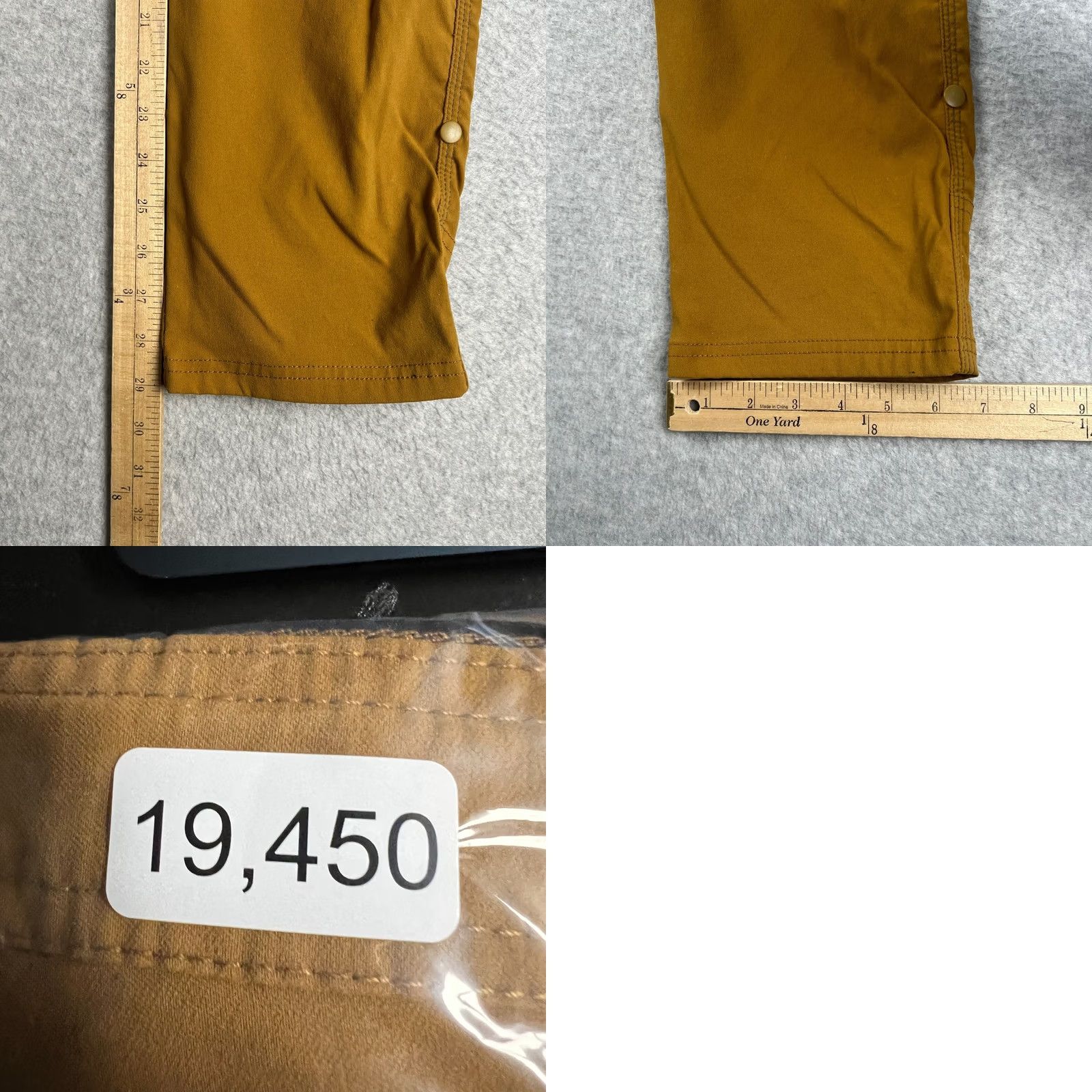 Prana Prana Stretch Zion II Straight Pants Mens Beige 30x30 Hiking Belt Roll Snap Up Size US 40 / EU 56 - 8 Thumbnail