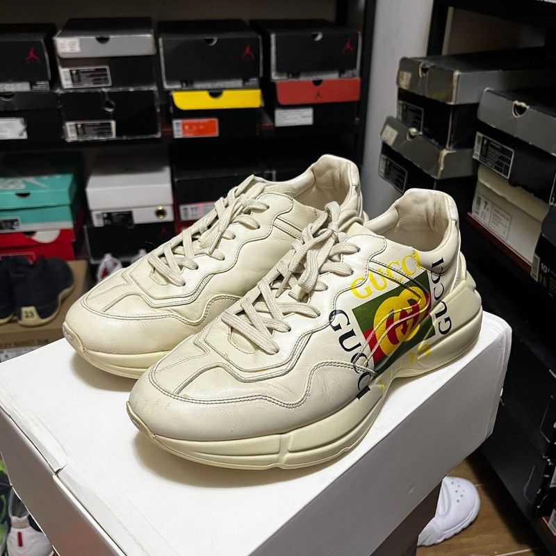 Gucci Gucci Rhyton Logo Low-Top Dad Sneakers 0079 Size US 9.5 / EU 42-43 - 1 Thumbnail