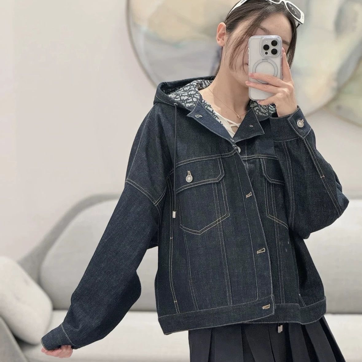Christian Dior Monsieur Christian Dior 24FW Oblique denim jacket 36 cotton Size XS / US 0-2 / IT 36-38 - 7 Thumbnail