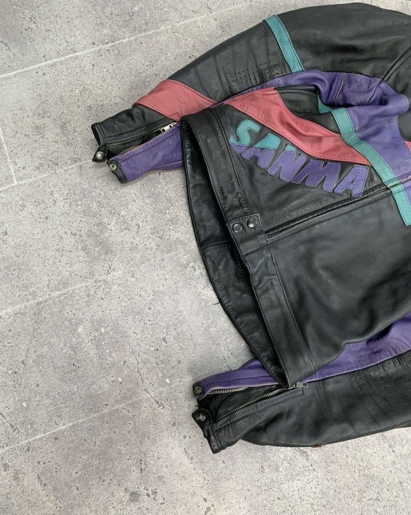 Genuine Leather × Japanese Brand Leather Jacket Vintage Faded Racing Brown Biker Y2K Size US L / EU 52-54 / 3 - 2 Thumbnail