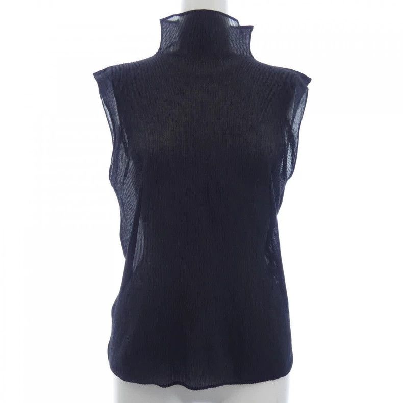 Issey Miyake Issey Miyake size:3 Black mainline pleated sleeveless top Size S / US 4 / IT 40 - 1 Thumbnail