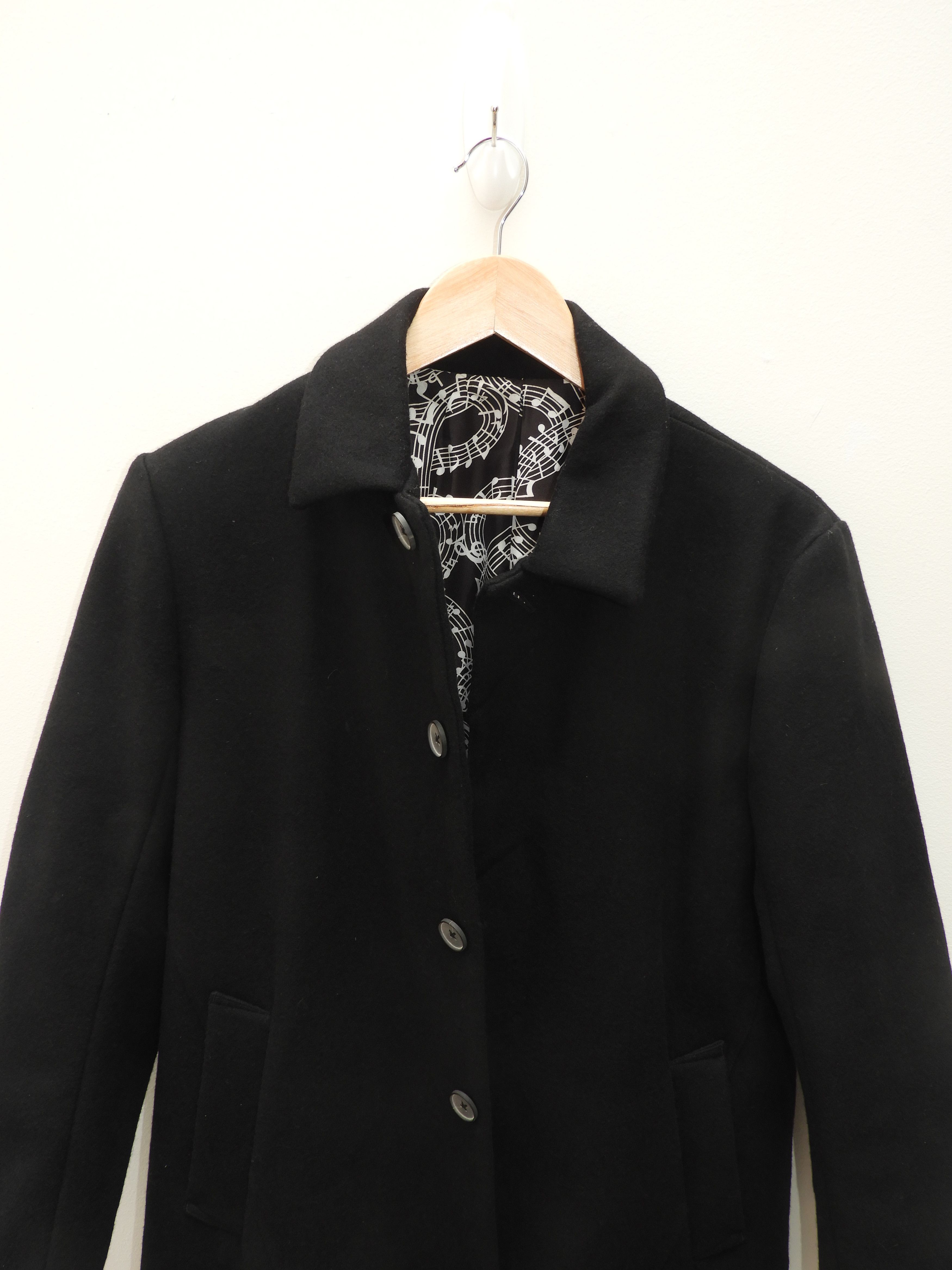 Number (N)ine NUMBER (N)INE Black Bal-Collar Coat Size US M / EU 48-50 / 2 - 4 Thumbnail