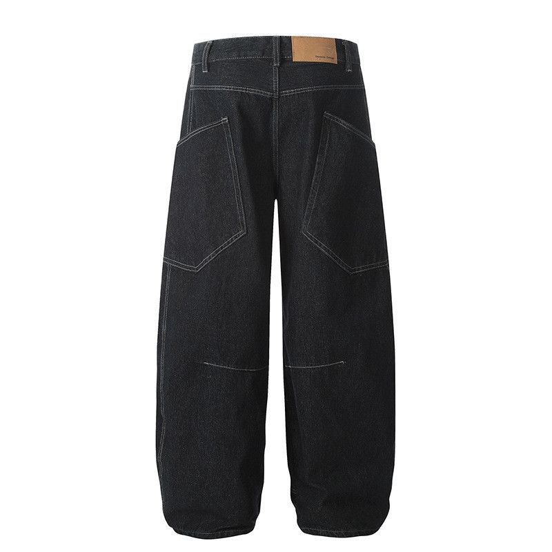 Japanese Brand Men's street patchwork multi-pocket scimitar jeans Y2K Size US 32 / EU 48 - 2 Thumbnail
