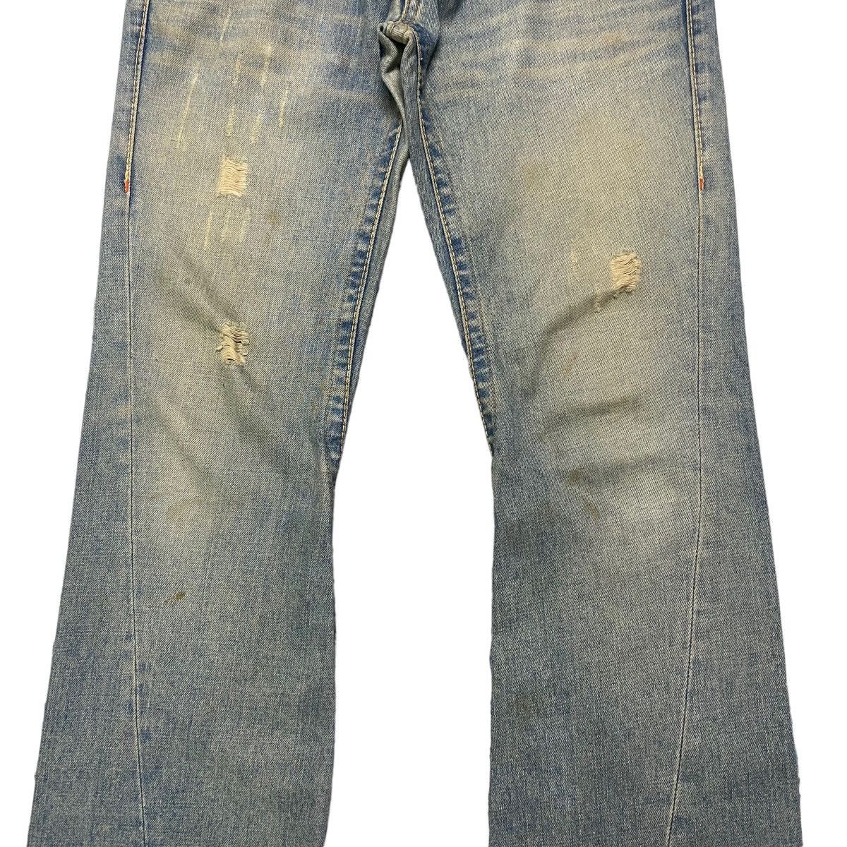 Japanese Brand Union Made Purple&Yellow Mudwash Denim Flare Jeans Size US 30 / EU 46 - 7 Thumbnail