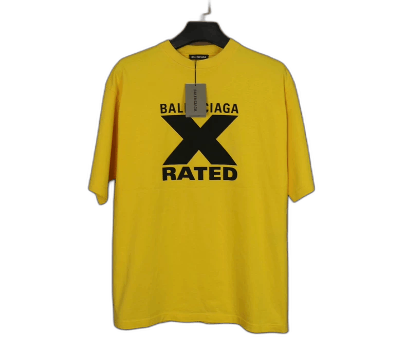 Balenciaga Balenciaga X-RATED Yellow Short Sleeve T-Shirt Size US XS / EU 42 / 0 - 1 Thumbnail
