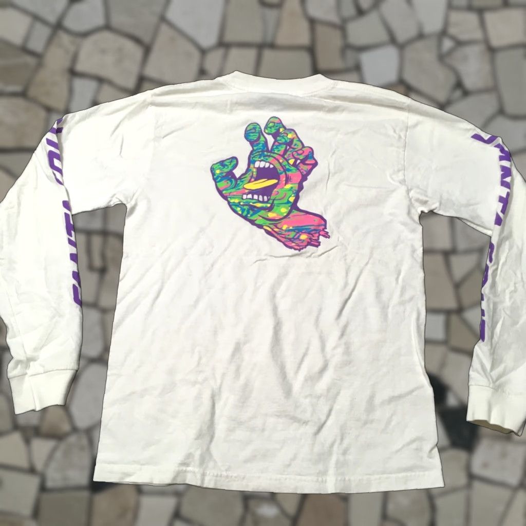 Vintage Santa Cruz SCREAMING HAND Shirt Graphic SMALL White Men XS Socks? Size US S / EU 44-46 / 1 - 1 Thumbnail