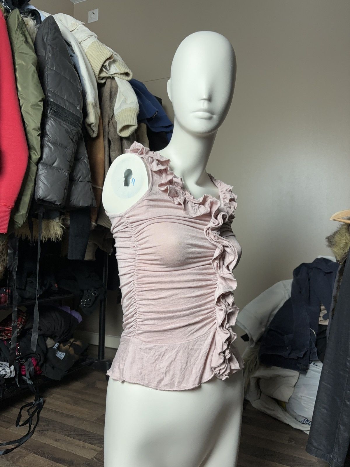 Other × Vintage VINTAGE RUFFLES COQUETTE TANK TOP 00s Size XXS / US 00 / IT 34 - 5 Thumbnail