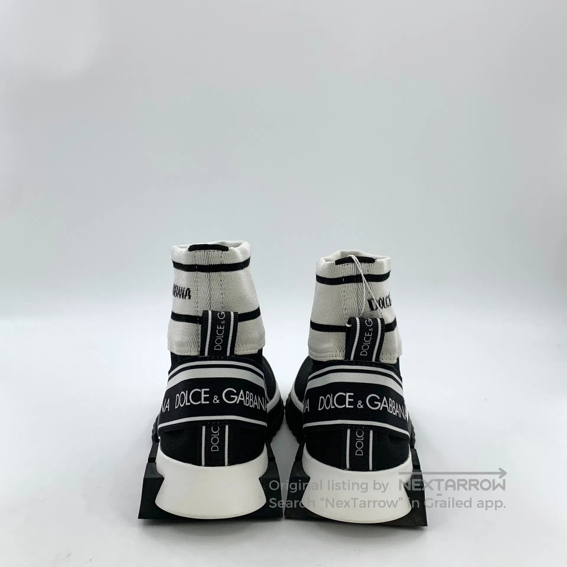 Dolce & Gabbana Dolce Gabbana Black Logo Letter Casual Laced Sock Shoes Sn Size US 4.5 / IT 34.5 - 4 Thumbnail