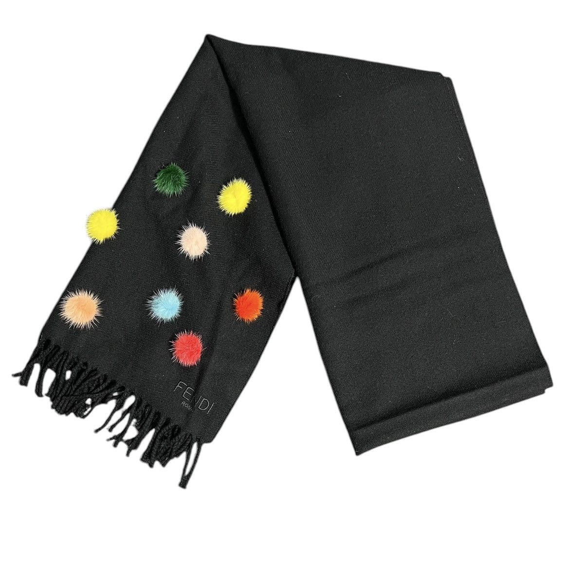 Fendi Authentic Fendi Mink Pom Pom / Scarves / Muffler Size ONE SIZE - 3 Thumbnail
