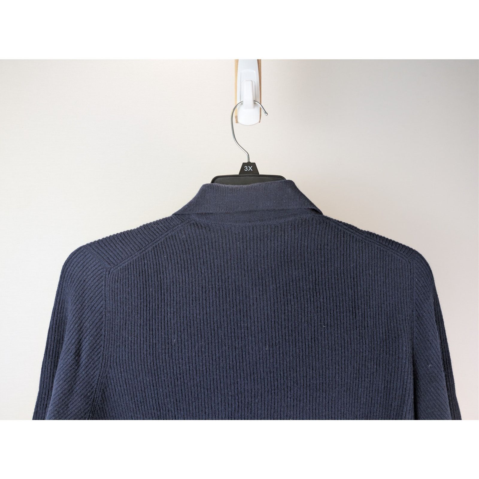 Brunello Cucinelli o1rshd1 CC20 Men's Ribbed Cashmere Zip Polo Sweater in Navy Size US M / EU 48-50 / 2 - 11 Thumbnail