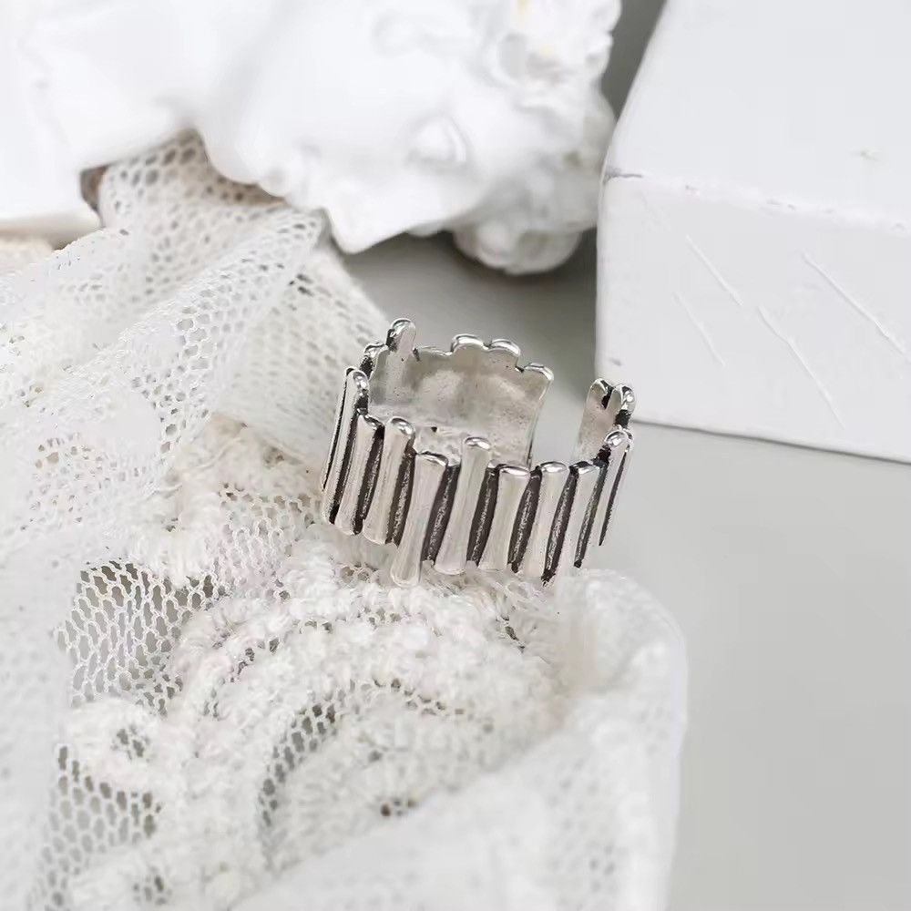 Other 925 Sterling Silver vintage Geometric Ring Size ONE SIZE - 2 Thumbnail