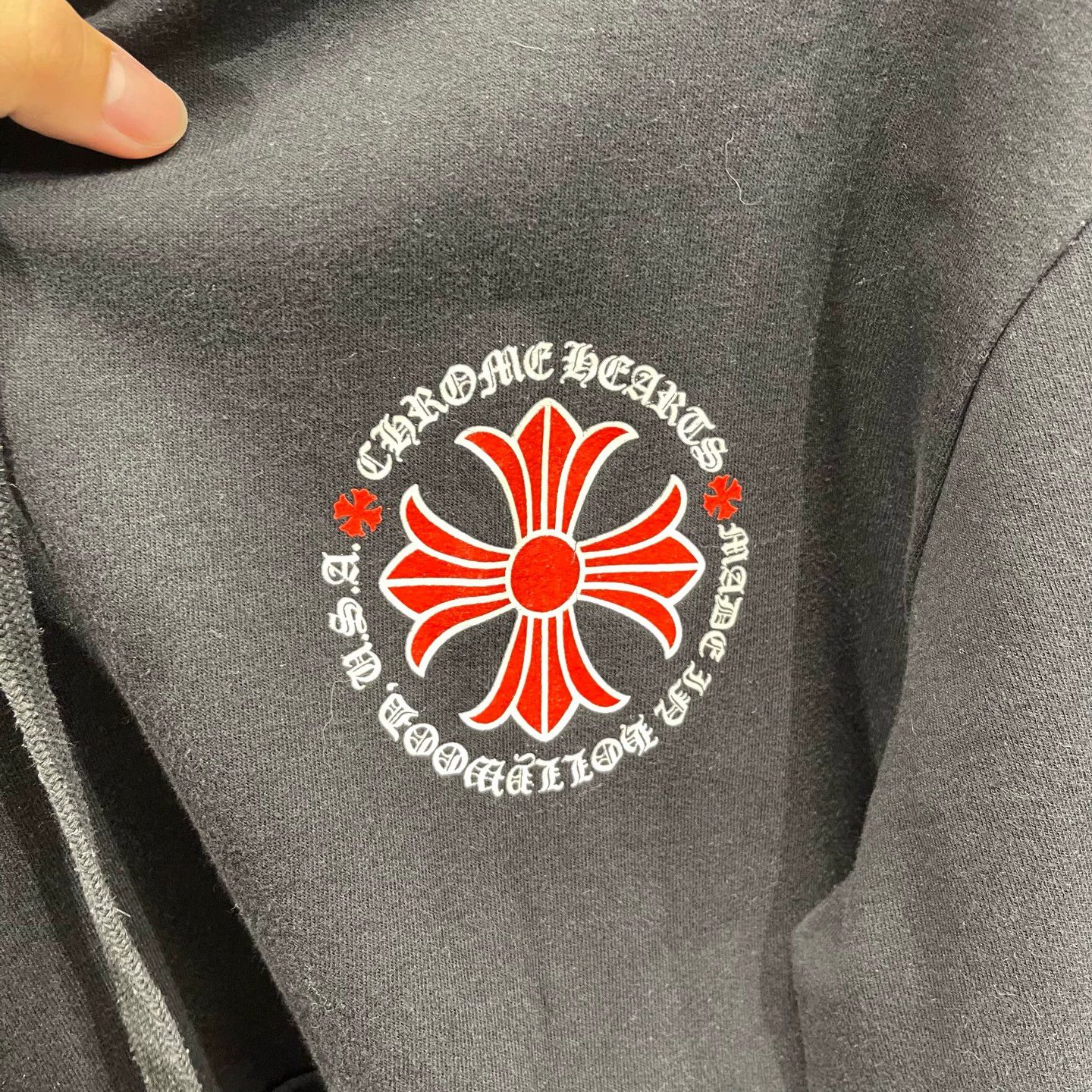 Chrome Hearts Chrome Hearts Red Hoodie w/ Sanskrit Cross XS Oversized 99N Size US XS / EU 42 / 0 - 4 Thumbnail