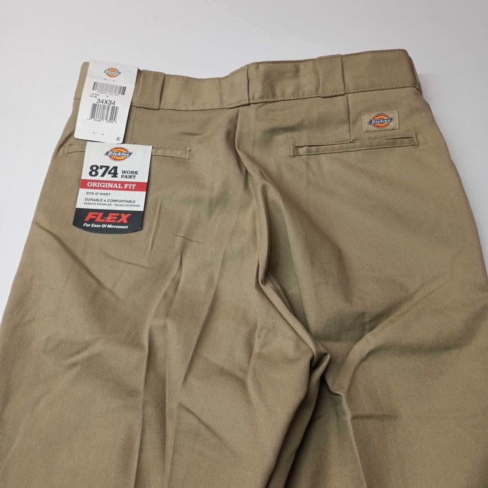 Dickies Dickies 874 Work Pants Men's 34x34 Khaki Flex Original Fit Size US 34 / EU 50 - 7 Thumbnail