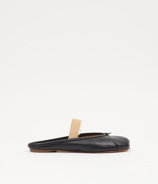 Maison Margiela o1bcso1str0226 Tabi Ballerina Elastic Band Mules in Black Size US 6 / IT 36 - 1 Thumbnail