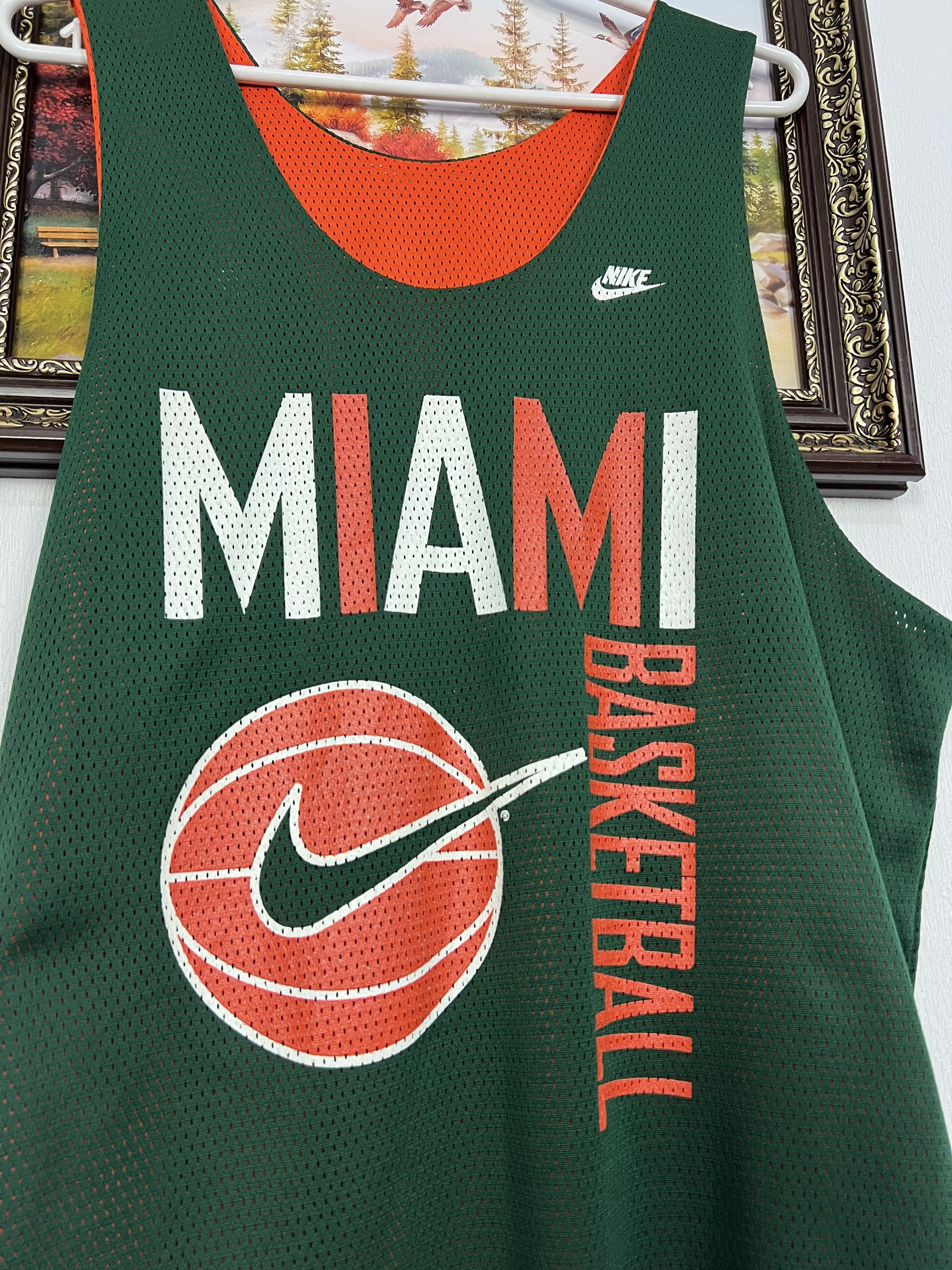 Nike Vintage 90's Miami Hurricanes Basketball Reversible Jersey Size US L / EU 52-54 / 3 - 8 Thumbnail