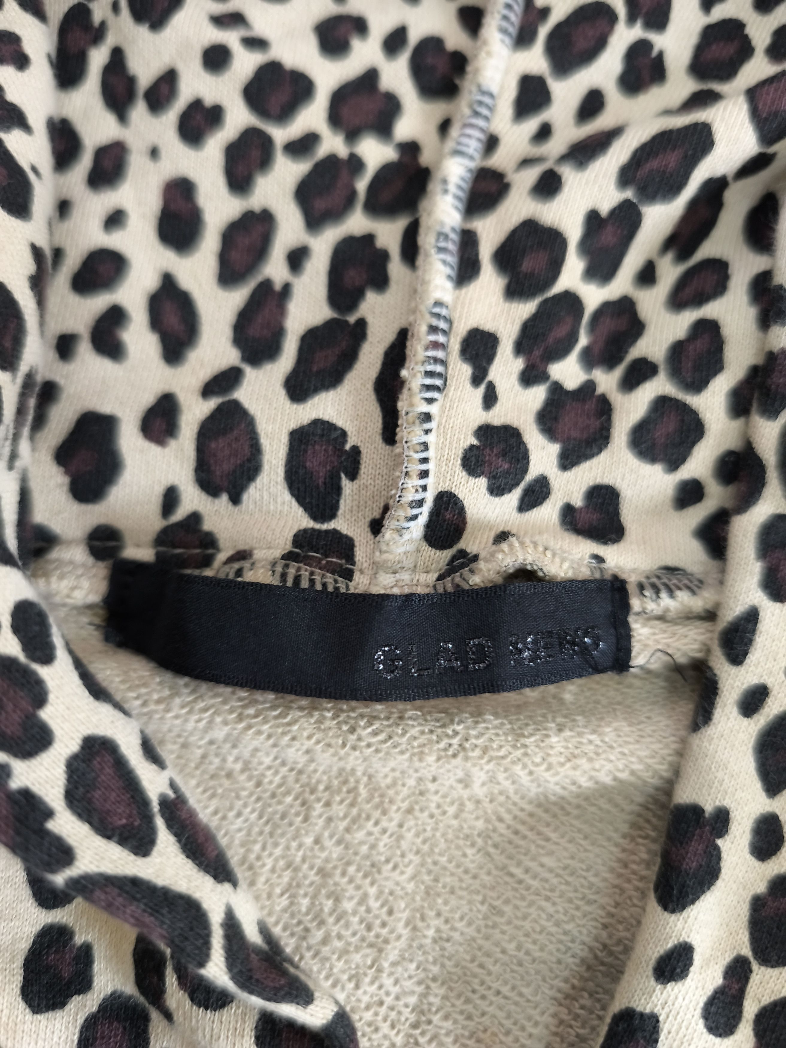 Japanese Brand Y2k Glad News Leopard Studded with Tail Zip Up Hoodie Size L / US 10 / IT 46 - 6 Thumbnail