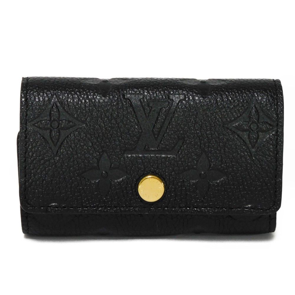 Louis Vuitton Key Case Multicle 6 Embossed Black