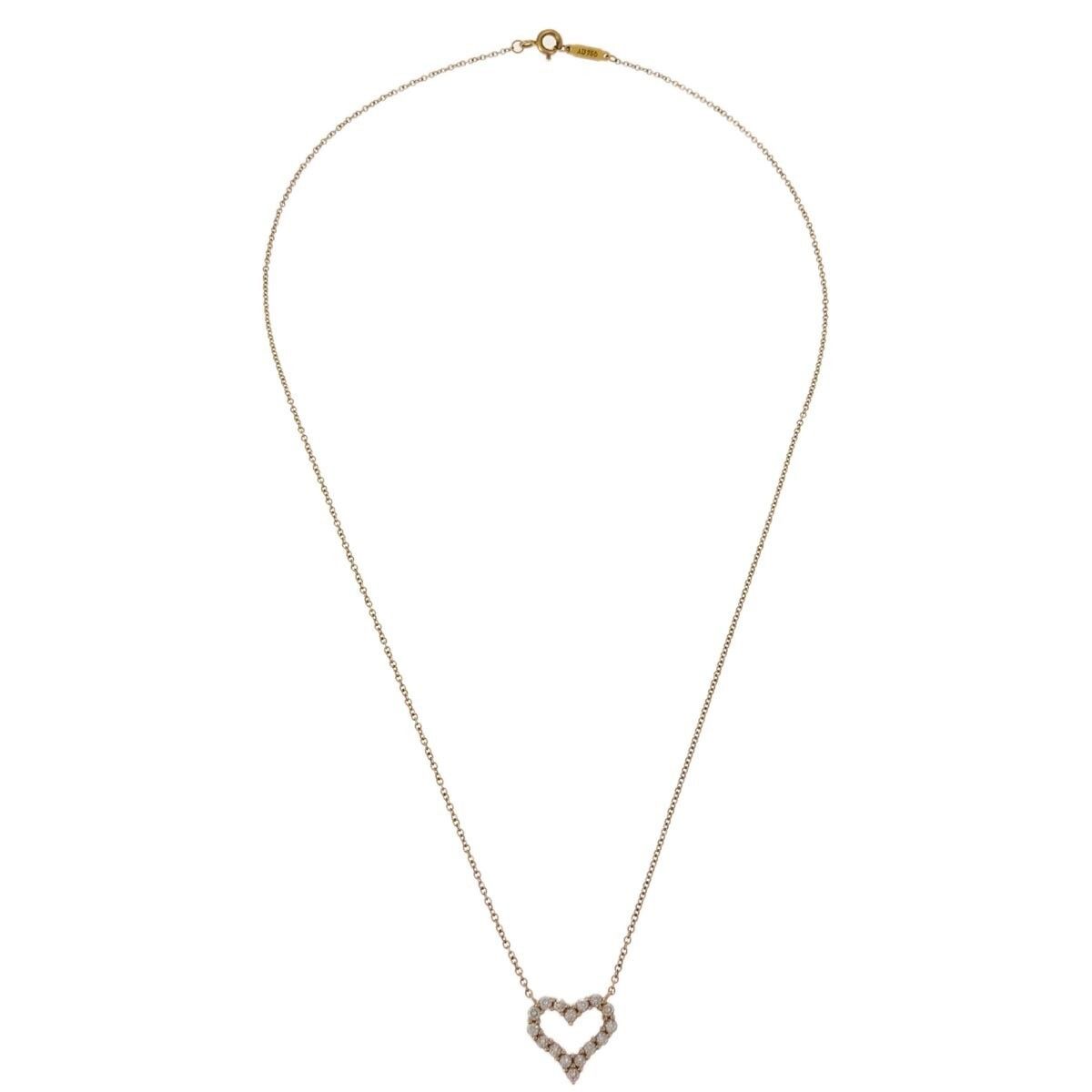 Tiffany & Co. Tiffany & Co. Sentimental Heart Necklace Gold 750 Size ONE SIZE - 1 Thumbnail