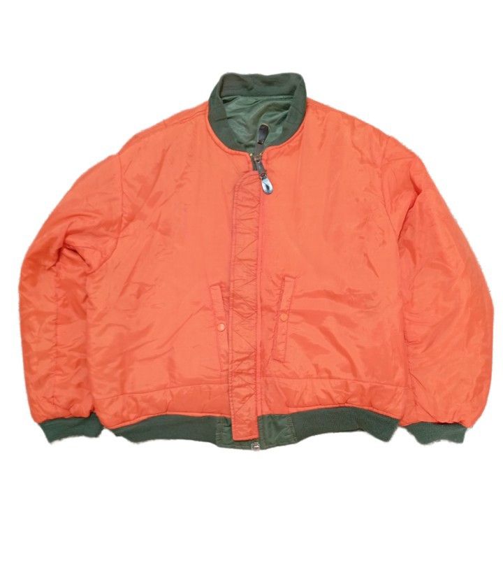 Alpha Industries 90s Ma1 Flyer Green Vintage Bomber Alpha L Jacket Oversize Size US L / EU 52-54 / 3 - 3 Thumbnail