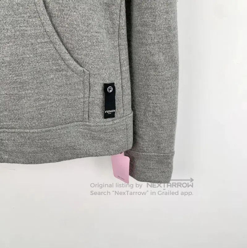 Fendi Fendi Gray Cotton Men's Hoodie with Logo . Size US S / EU 44-46 / 1 - 5 Thumbnail