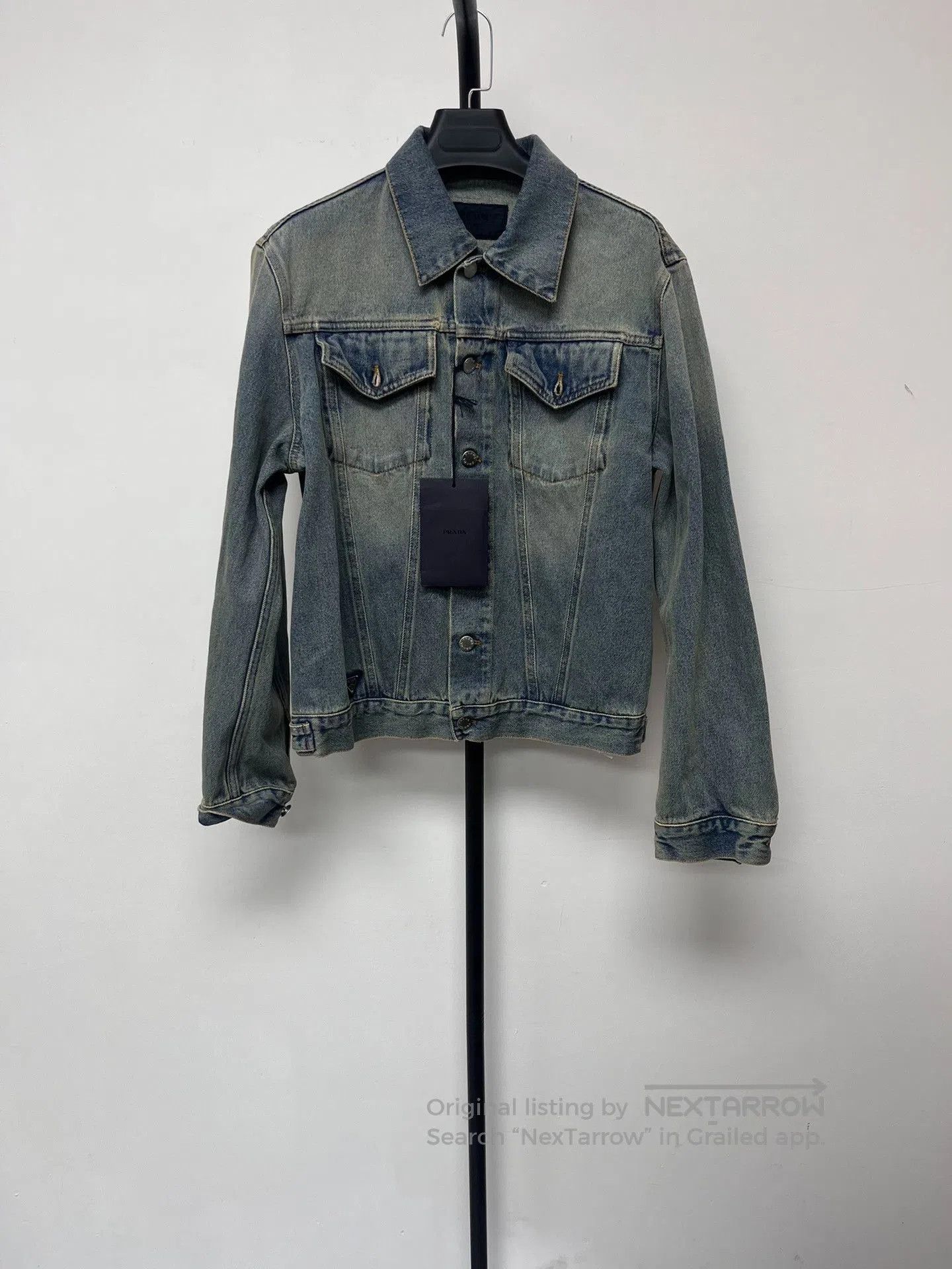 Prada PRADA Logo Long-Sleeve Denim Jacket Men's. Size US L / EU 52-54 / 3 - 1 Thumbnail