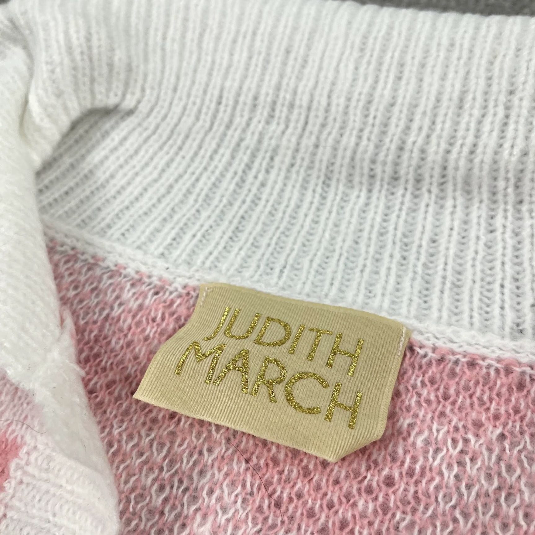 Vintage Judith March Sweater Polo Womens Medium Golf Pink White Floral Knit Preppy Shirt Size M / US 6-8 / IT 42-44 - 3 Thumbnail