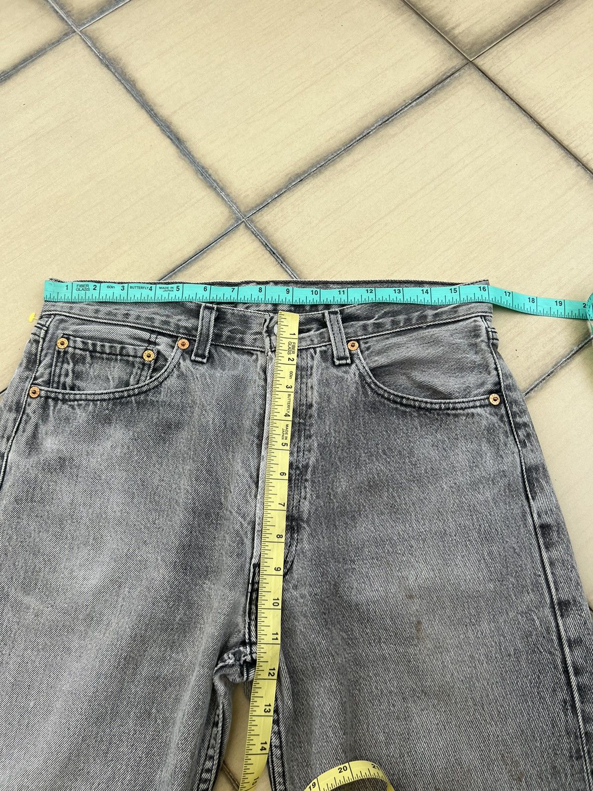 Levi's Vintage 90s Levi’s 501 Jeans Distressed Faded Black Denim Size US 32 / EU 48 - 3 Thumbnail