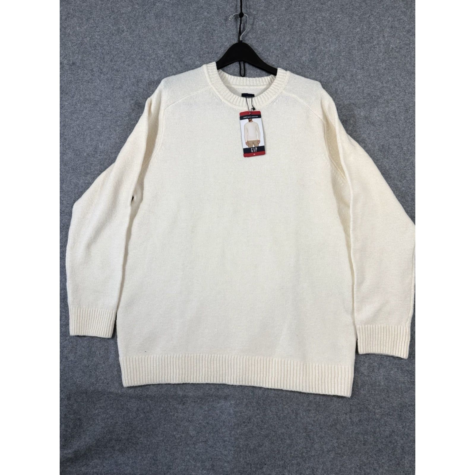 Gap Gap Pullover Sweater Mens XL Ivory Wool Blend Raglan Sleeve NWT Size US XL / EU 56 / 4 - 2 Thumbnail