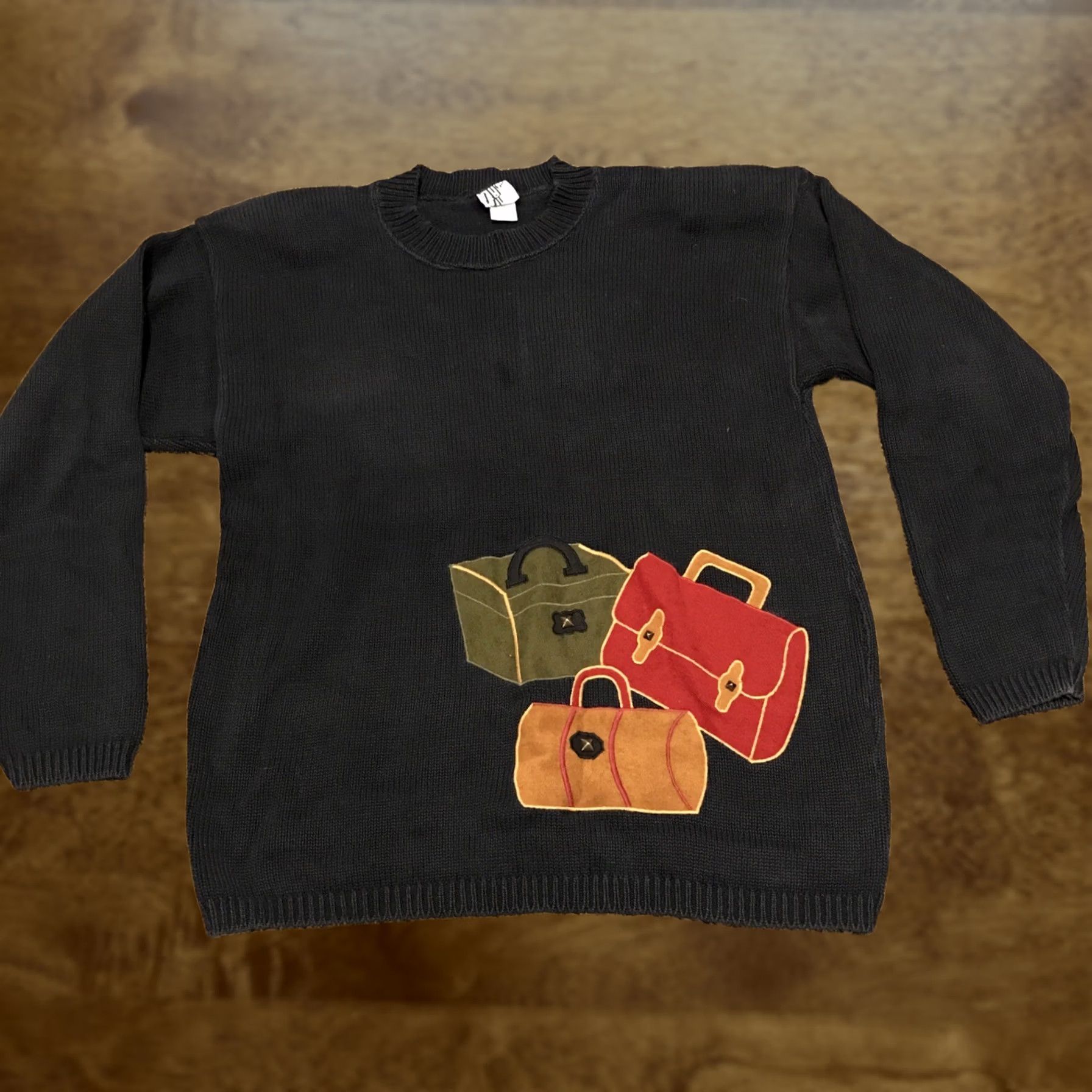 Vintage VINTAGE Ali Miles Sweater L Adult Black Cotton 1990s Designer Mens Size L / US 10 / IT 46 - 1 Thumbnail