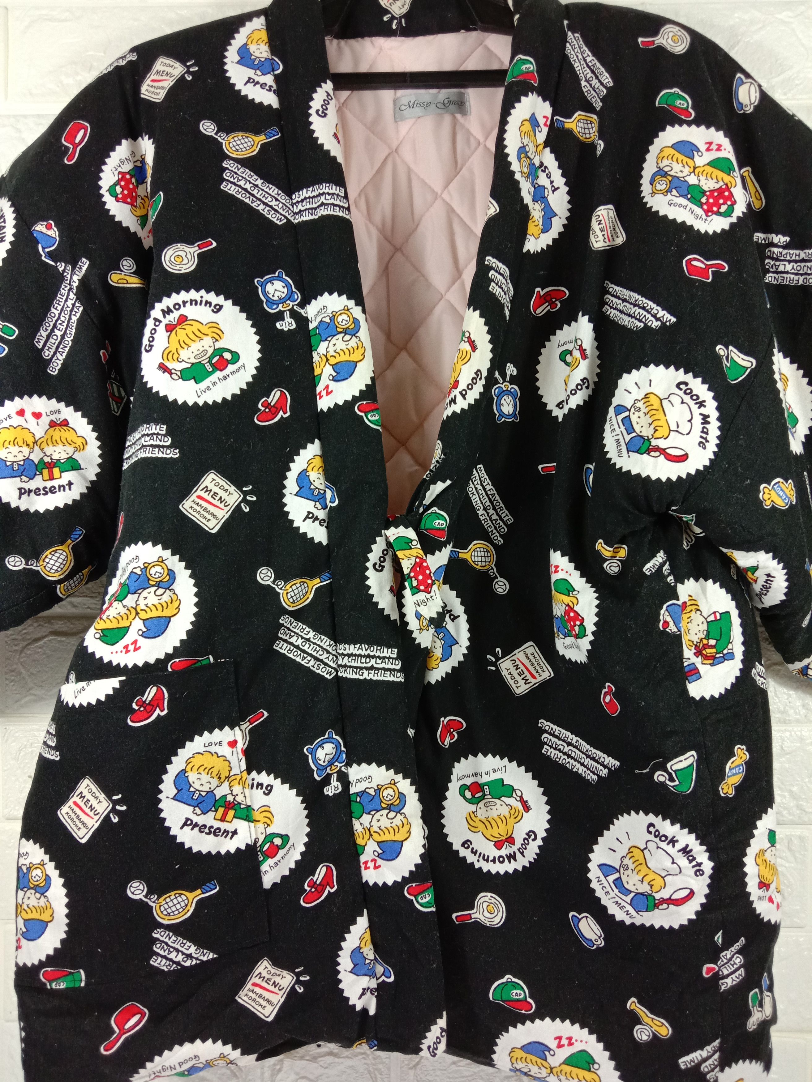 Japanese Brand Vintage Japanese Kimono Over Printed Puffer Cardigan Size US XL / EU 56 / 4 - 2 Thumbnail
