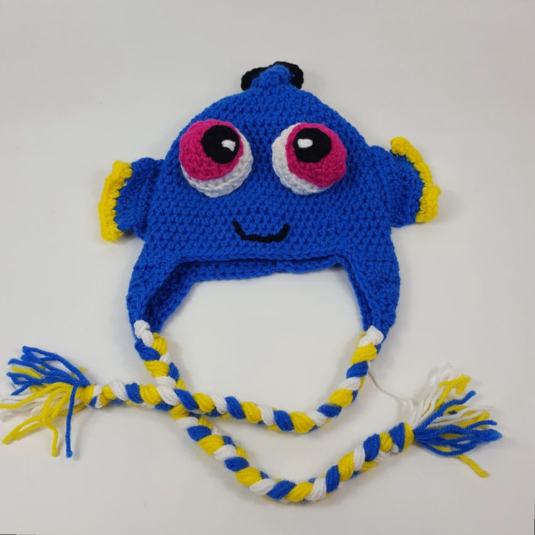 Disney VINTAGE Disney Finding Nemo Dory Knit Beanie - Unisex Adults One Size Winter Hat Cap - Blue - 90s Retro Movie Sports Winter Knit Cap Size ONE SIZE - 2 Thumbnail
