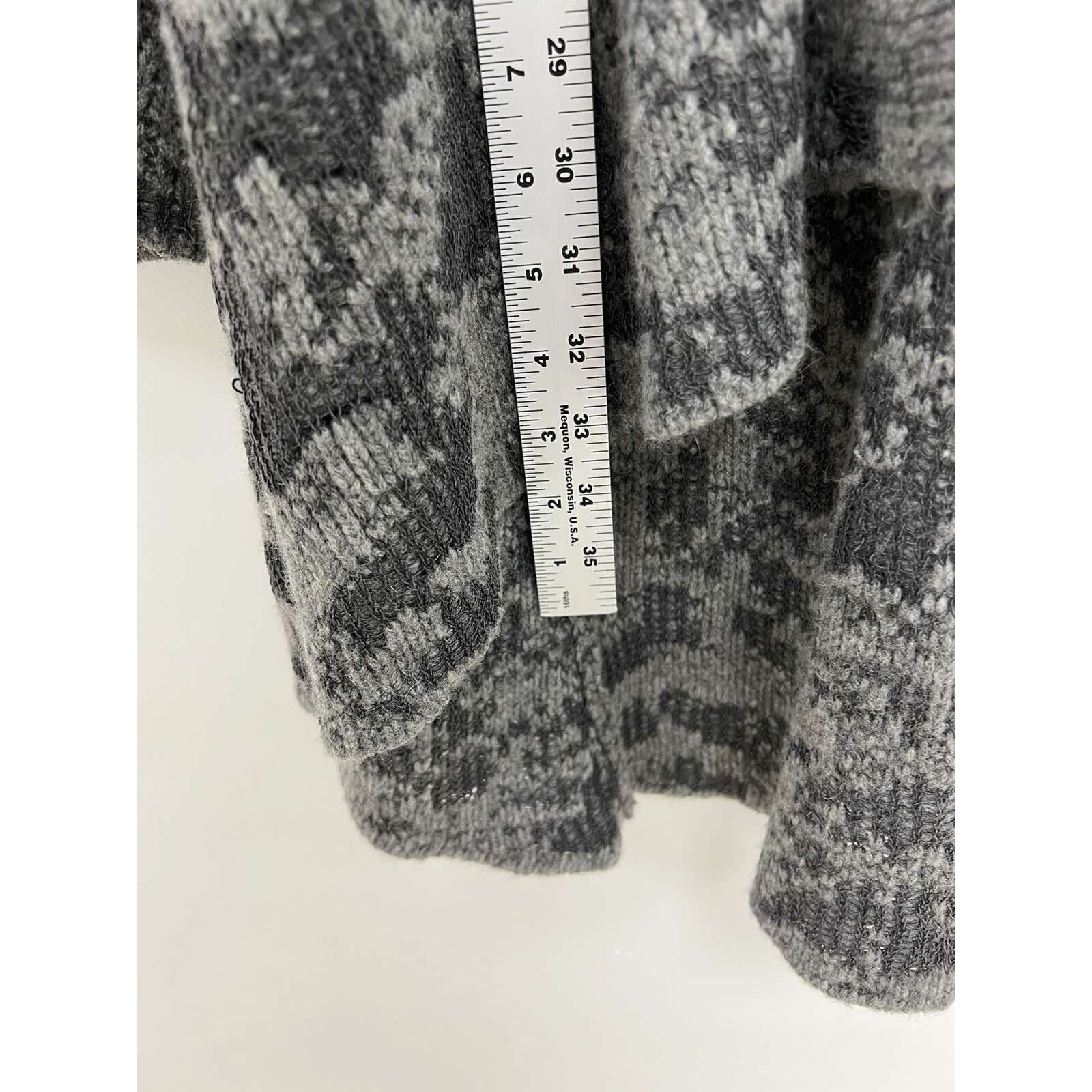 Eileen Fisher EILEEN FISHER Wool Cardigan Sweater Gray Large A000645 Size L / US 10 / IT 46 - 6 Thumbnail